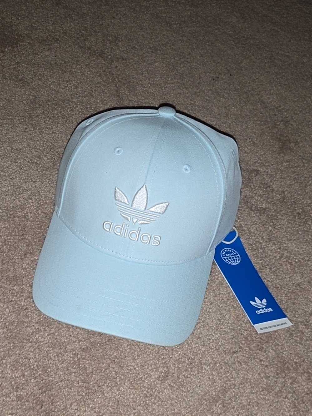 adidas Light Blue Trefoil Strapback Cap